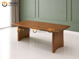 Bàn Ăn Gỗ Sồi Tự Nhiên 2 Chân Uốn Cong BAMG-46SN
