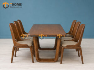 Bộ Bàn Ăn Luxury 6 Ghế Gỗ Sồi Tự Nhiên BBA6-67SN
