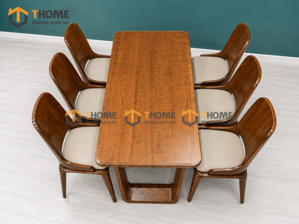 Bộ Bàn Ăn Luxury 6 Ghế Gỗ Sồi Tự Nhiên BBA6-67SN