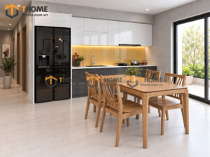 Thiết Kế Bộ Phòng Ăn Số 05 Cánh Acrylic TKPA-05SN