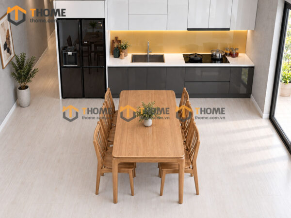 Thiết Kế Bộ Phòng Ăn Số 05 Cánh Acrylic TKPA-05SN