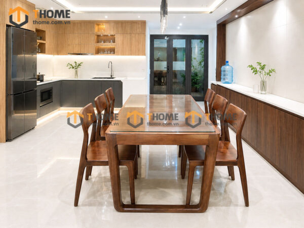 Thiết Kế Bộ Phòng Ăn Gỗ Sồi Tự Nhiên Số 05 Capri TKPA-05SN