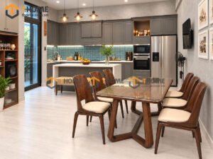 Thiết Kế Bộ Phòng Ăn Gỗ Sồi Tự Nhiên Số 06 Cánh Sơn Bệt TKPA-06SN