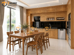 Thiết Kế Bộ Phòng Ăn Gỗ Sồi Tự Nhiên Số 06 Capri TKPA-06SN