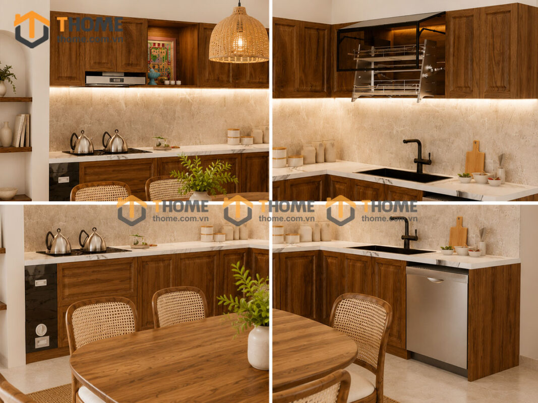 Thiết Kế Bộ Phòng Ăn Gỗ Sồi Tự Nhiên Số 07 Capri TKPA-07SN