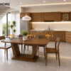 Thiết Kế Bộ Phòng Ăn Gỗ Sồi Tự Nhiên Số 08 Capri TKPA-08SN