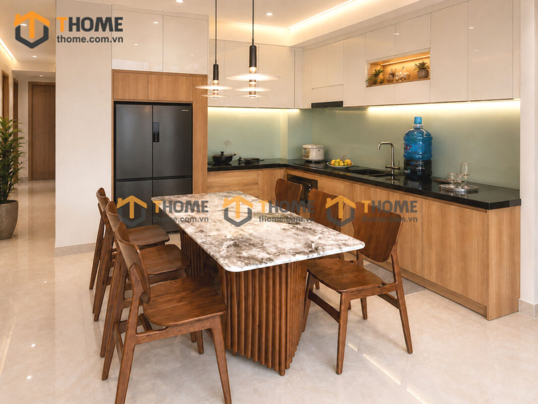 Thiết Kế Bộ Phòng Ăn Gỗ Sồi Tự Nhiên Số 09 Capri TKPA-09SN