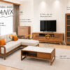 Thiết Kế Bộ Phòng Khách Gỗ Sồi Tự Nhiên Số 06 Chân Quỳ TKPK-06SN