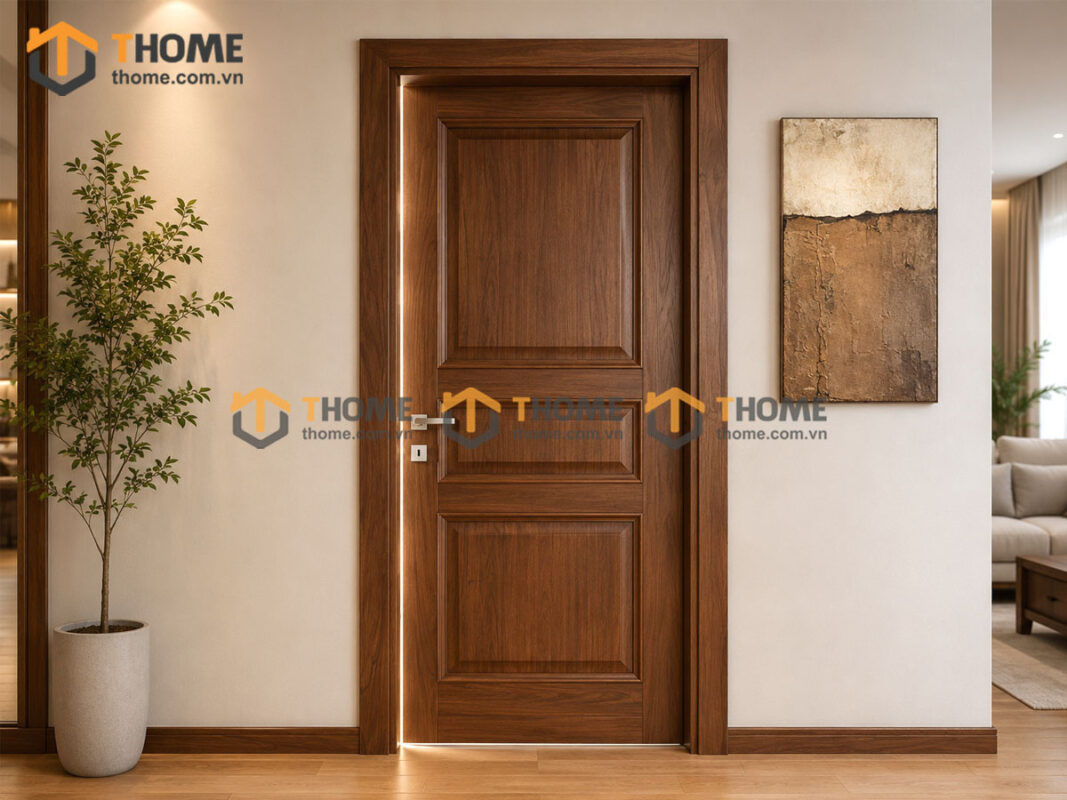 Cửa Ra Vào Gỗ Sồi Tự Nhiên Kiểu 01 CUAGO-01SN