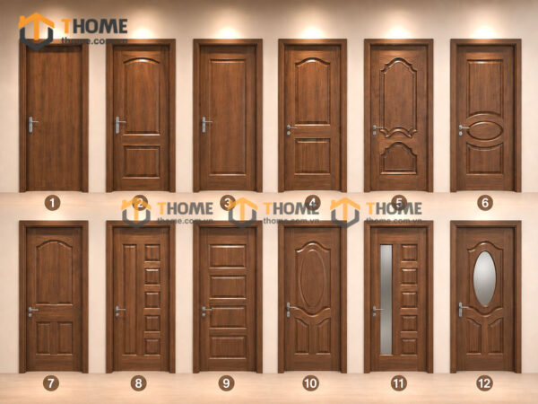 Cửa Ra Vào Gỗ Sồi Tự Nhiên Kiểu 01 CUAGO-01SN