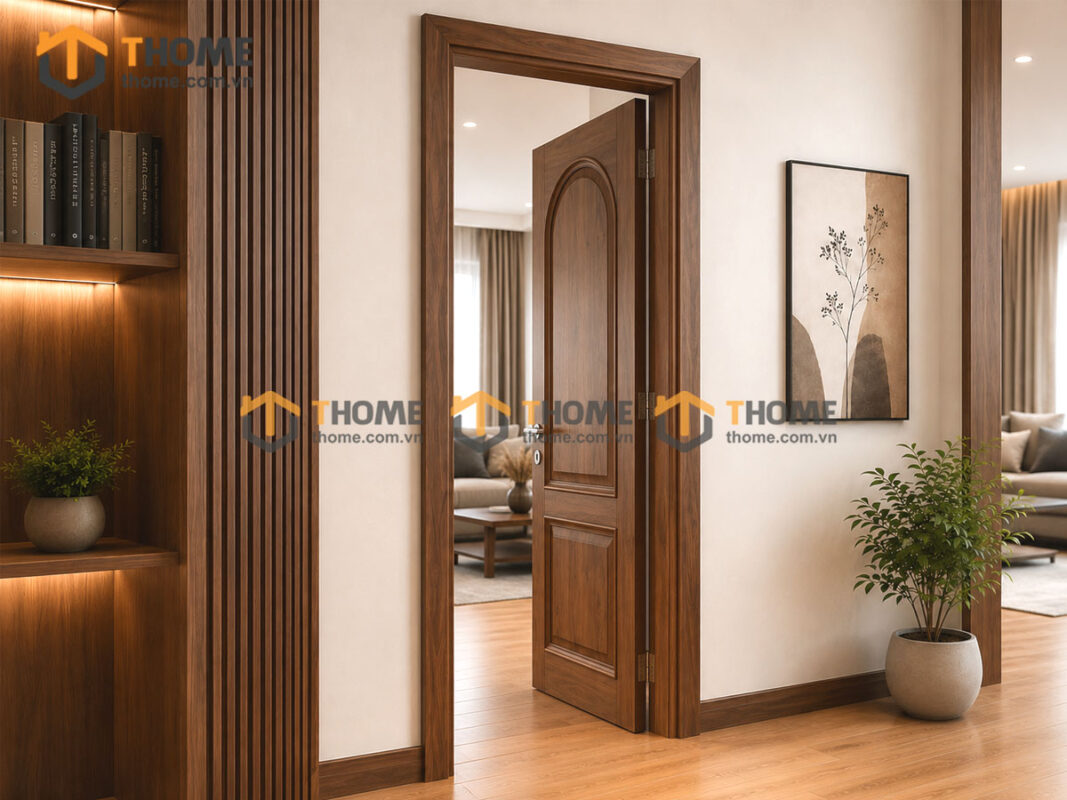 Cửa Ra Vào Gỗ Sồi Tự Nhiên Kiểu 02 CUAGO-02SN