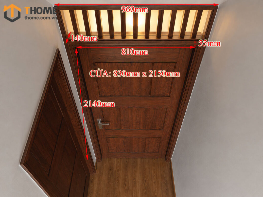 Cửa Ra Vào Gỗ Sồi Tự Nhiên Kiểu 03 CUAGO-03SN