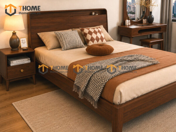 Bộ Phòng Ngủ Số 22 Gỗ Sồi Tự Nhiên Giường Toto TKPN-22SN