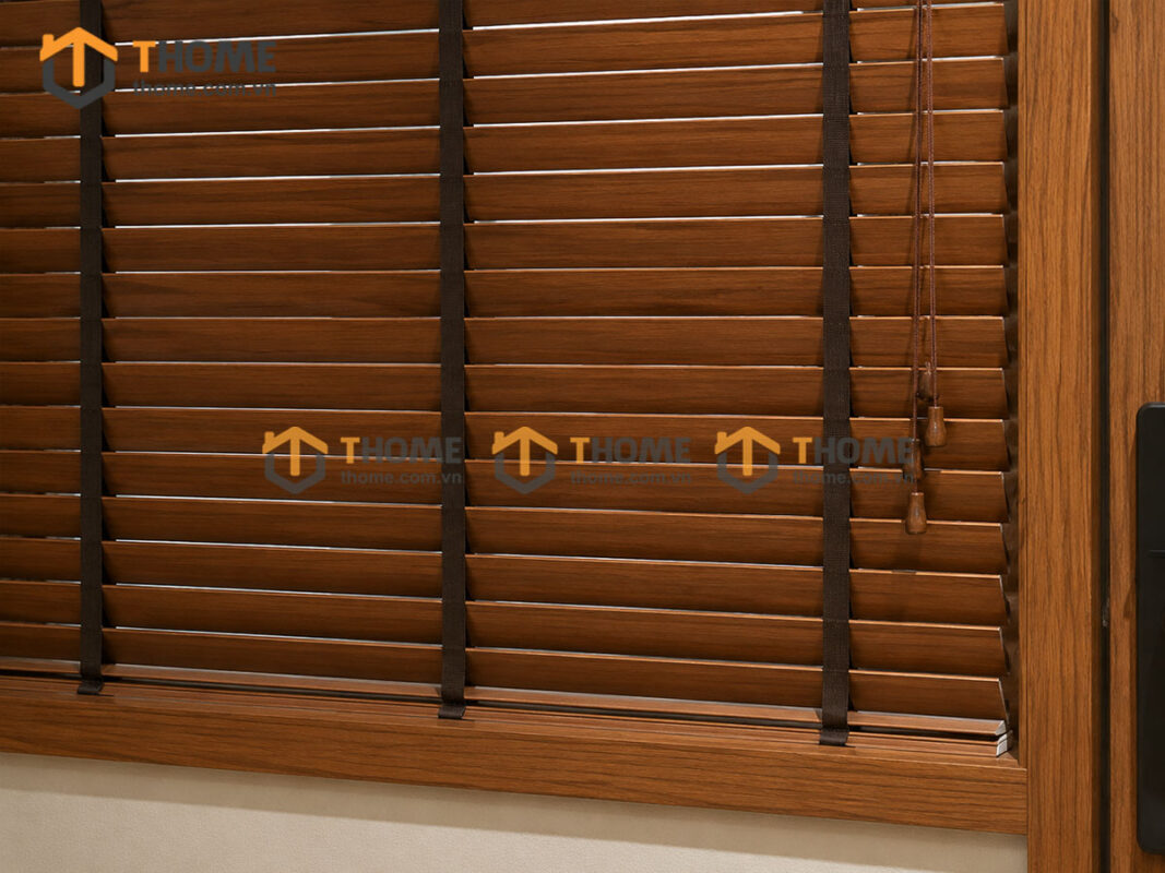 Rèm Lá Sách Gỗ Sồi Tự Nhiên Nhiều Màu Sắc REM-01SN