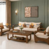 Sofa Gỗ Sồi Tự Nhiên BigBoss Chân Voi Màu Óc Chó SFĐ-42SN