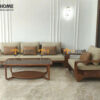 Sofa Gỗ Sồi Tự Nhiên BigBoss Chân Voi Màu Óc Chó SFĐ-42SN