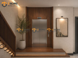 Ốp Thang Máy Gỗ Sồi Tự Nhiên Màu Óc Chó TM-01SN