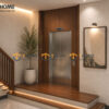 Ốp Thang Máy Gỗ Sồi Tự Nhiên Màu Óc Chó TM-01SN