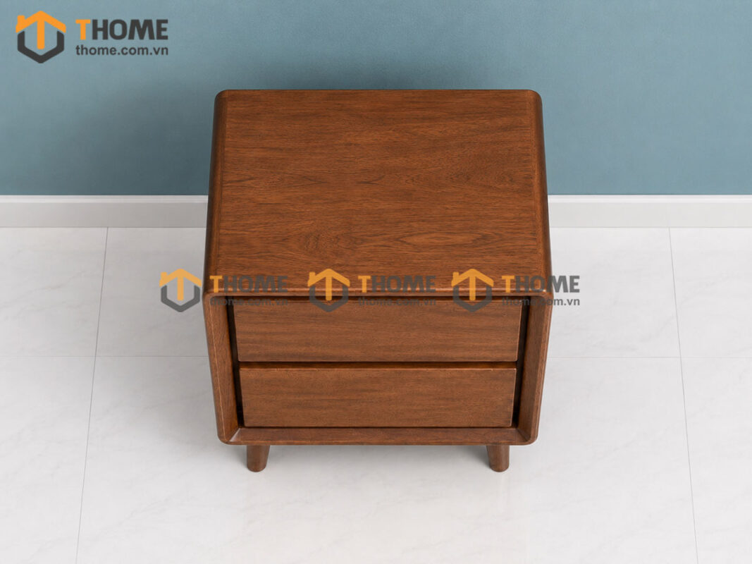 Tủ Đầu Giường Gỗ Sồi Tự Nhiên Cuba 2 Hộc Kéo TDG-14SN