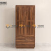 Tủ Kính Gỗ Sồi Tự Nhiên 2 Cánh Đựng Đồ TK-15SN
