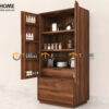 Tủ Kính Gỗ Sồi Tự Nhiên 2 Cánh Đựng Đồ TK-15SN