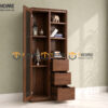 Tủ Kính Gỗ Sồi Tự Nhiên 3 Hộc Kéo Bên Phải 0.9m TK-14SN