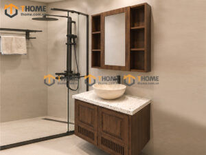 Tủ Lavabo Treo 4 Cánh Mở Sọc Đứng TL-06SN