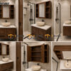 Tủ Lavabo Treo 4 Cánh Mở Sọc Đứng TL-06SN