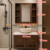Tủ Lavabo Treo 4 Cánh Mở Sọc Đứng TL-06SN