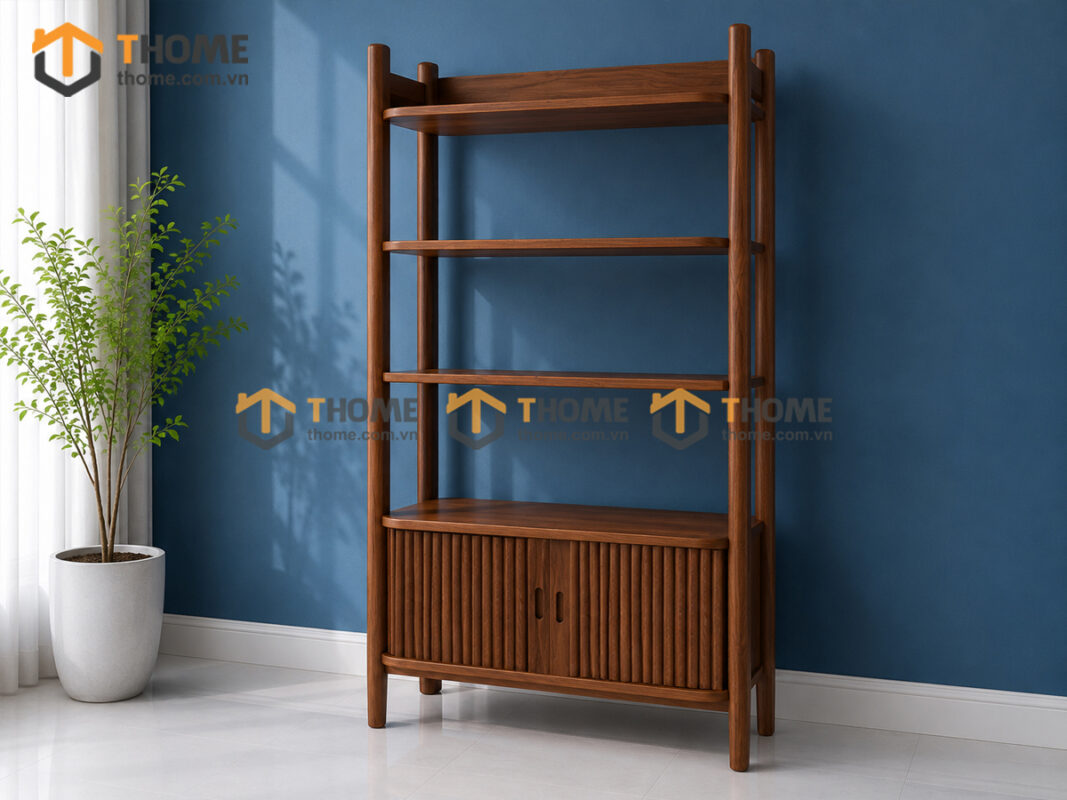 Kệ sách gỗ; kệ sách treo tường; kệ gỗ 5 tầng; giá sách gỗ; giá sách treo tường; tủ sách gỗ;