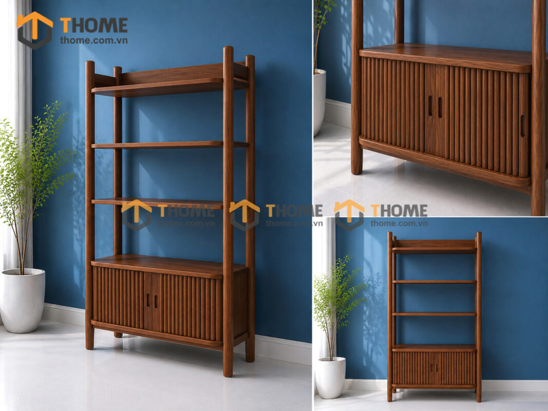 Kệ sách gỗ; kệ sách treo tường; kệ gỗ 5 tầng; giá sách gỗ; giá sách treo tường; tủ sách gỗ;