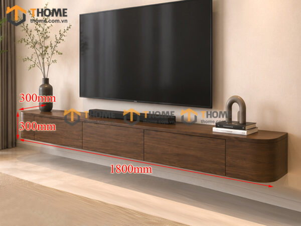 Tủ Tivi Treo Gỗ Sồi Tự Nhiên Nova Bo Hông TTVTT-09SN