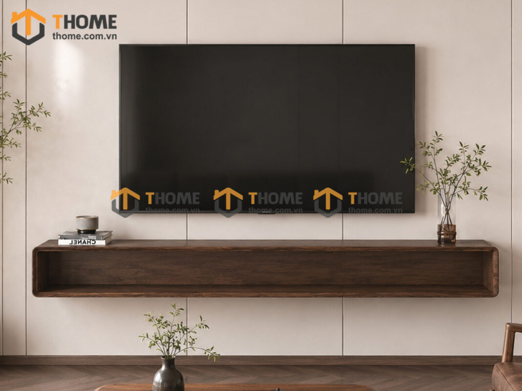 Tủ Tivi Treo Gỗ Sồi Tự Nhiên Nova Treo Truyền Thống TTVTT-08SN