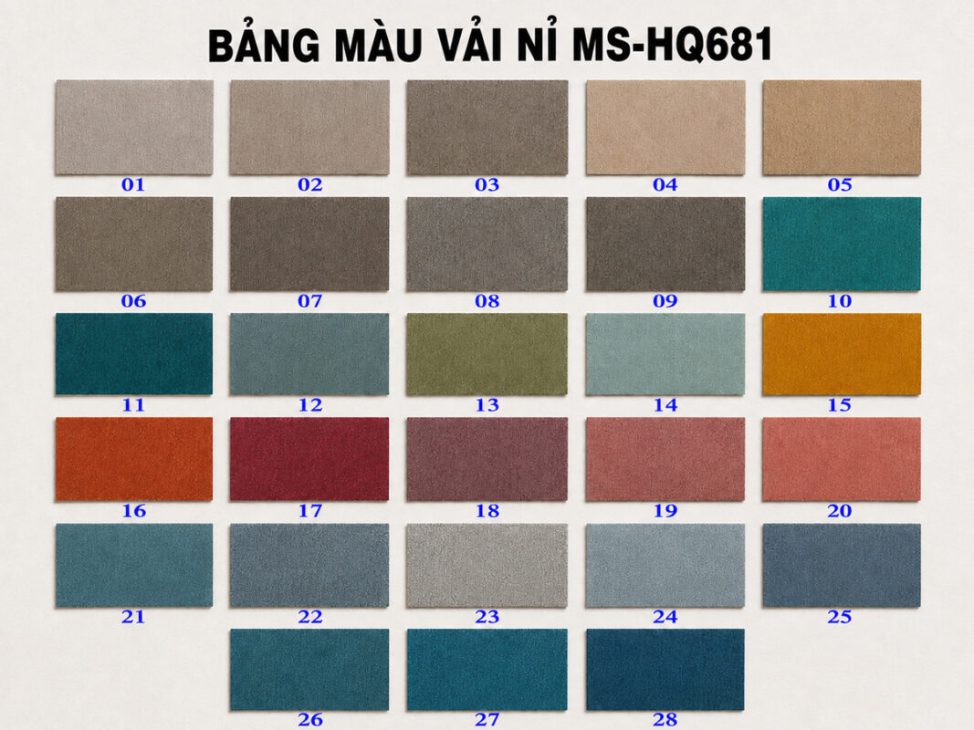Vải Nỉ Cho Ghế Sofa Thớ Vải Nhỏ Nhập Khẩu Hàn Quốc Mã Số HQ-681