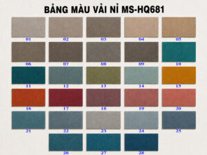 Vải Nỉ Cho Ghế Sofa Thớ Vải Nhỏ Nhập Khẩu Hàn Quốc Mã Số HQ-681