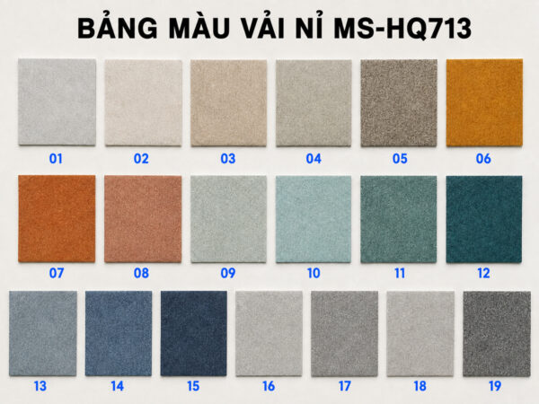 Vải Nỉ Cho Ghế Sofa Thớ Vải Nhỏ Nhập Khẩu Hàn Quốc Mã Số HQ-713