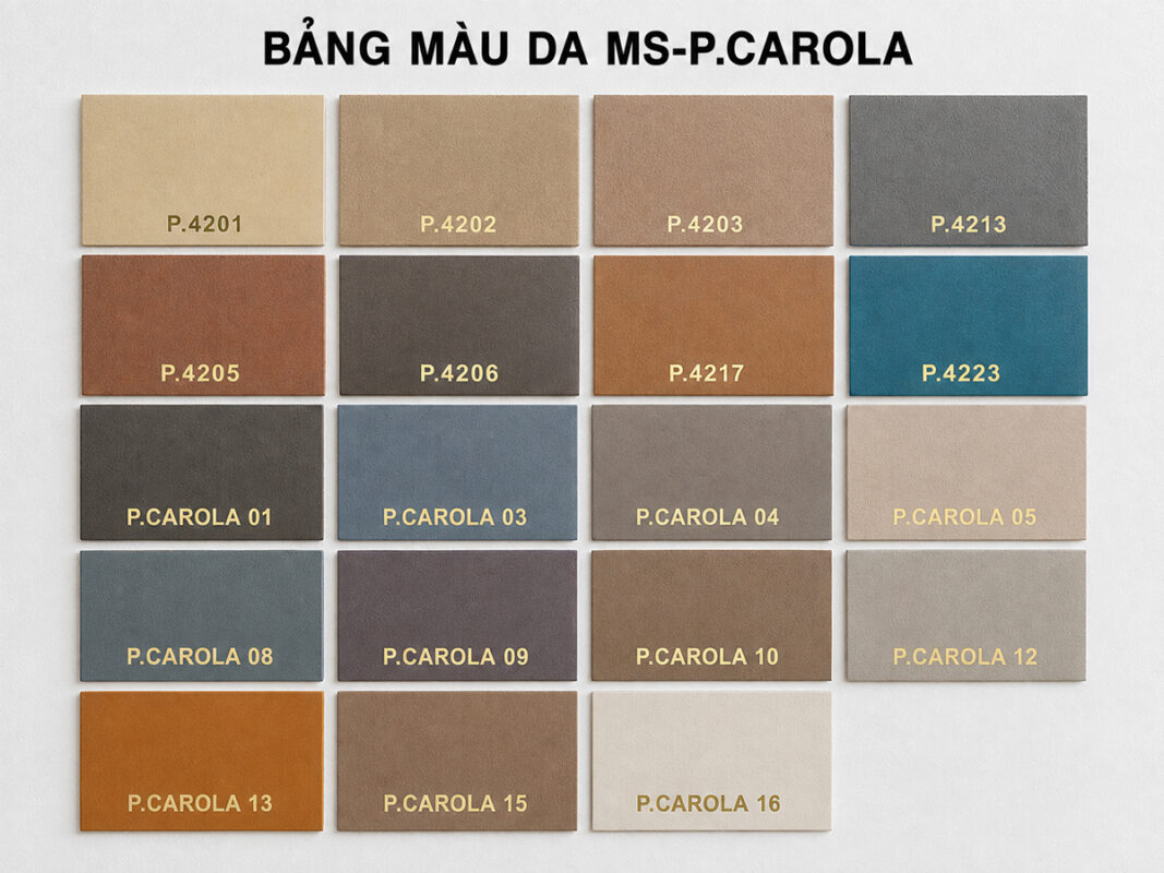 Da Cho Ghế Sofa Da Bò Ý Mã Số P.CAROLA