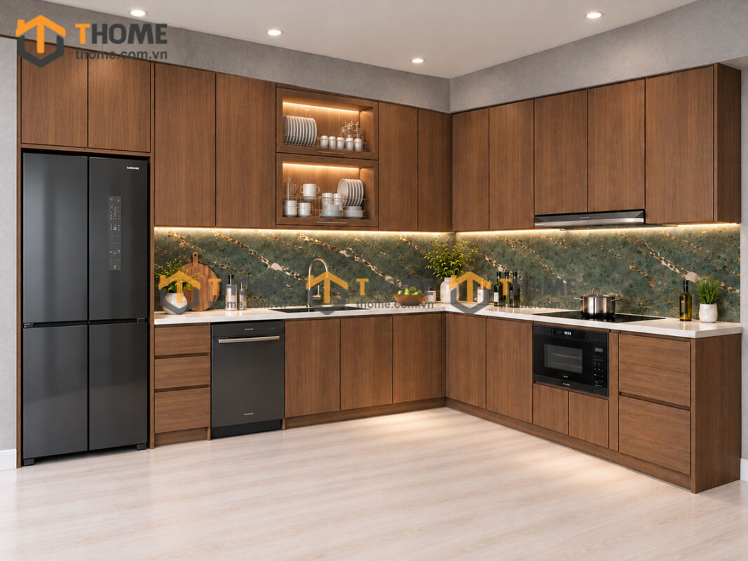 Thiết Kế Bộ Phòng Ăn Gỗ Sồi Tự Nhiên Số 11 Cánh Veneer TKPA-11SN
