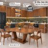 Thiết Kế Bộ Phòng Ăn Gỗ Sồi Tự Nhiên Số 11 Cánh Veneer TKPA-11SN