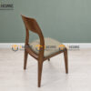 Ghế Ăn Gỗ Sồi Tự Nhiên Mặt Nệm 1 Lá Chân Bo GHEMN-53SN