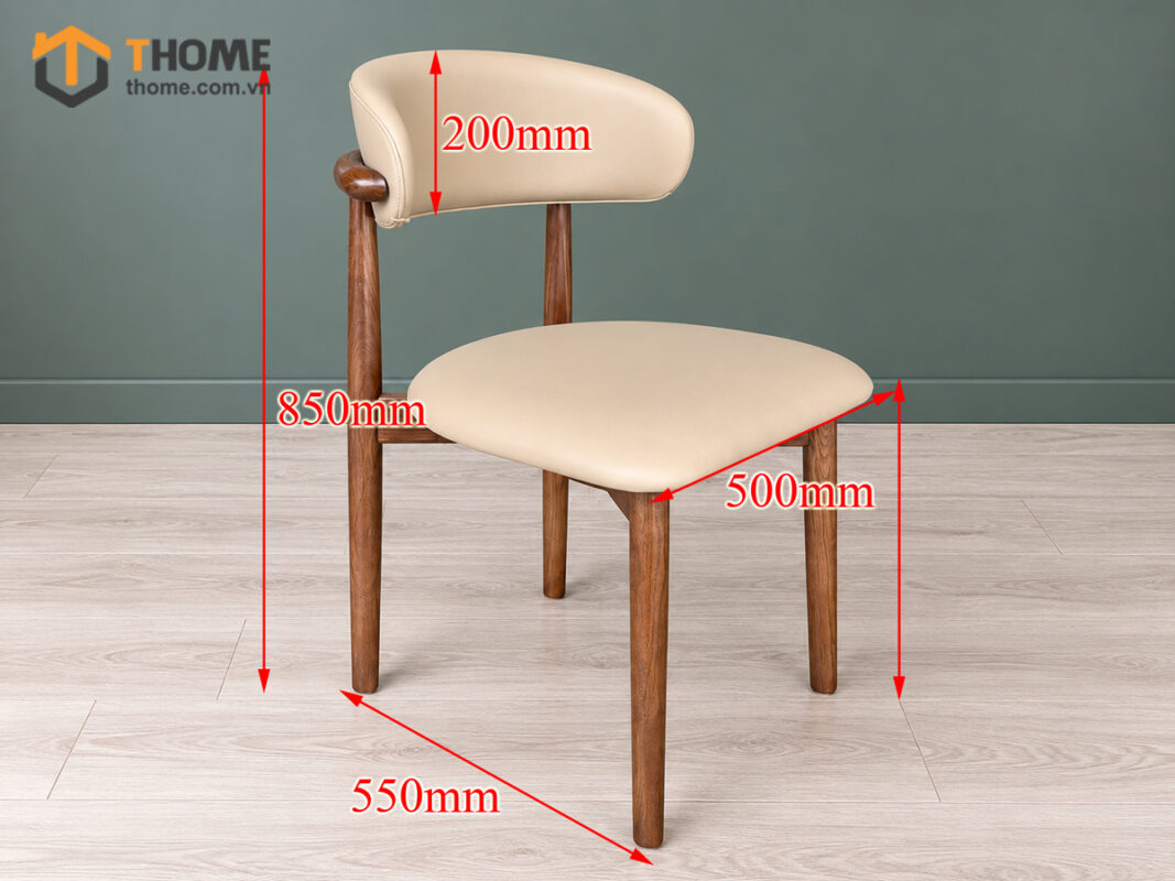Ghế Ăn Gỗ Sồi Tự Nhiên Mặt Nệm Oleandro GHEMN-52SN